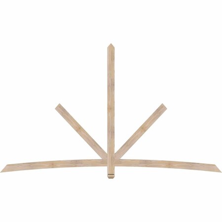 Ekena Millwork Alberta Smooth Timber Gable Bracket, Douglas Fir, 108"W x 63"H x 1 1/2"D x 3 1/2"F, 14/12 Pitch GBW108X63X0204ALB00SDF